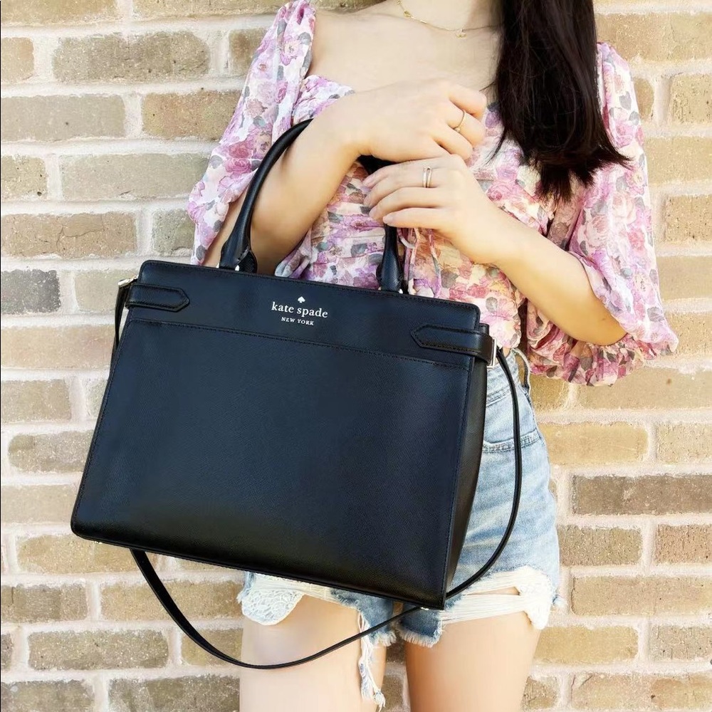 NWT Kate Spade ♠️ Black Satchel & Crossbody - Picture 3 of 5